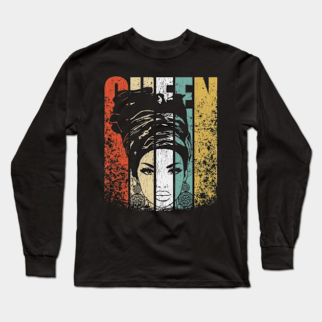 African American Educated Strong Black Woman Queen Long Sleeve T-Shirt by gogo-jr